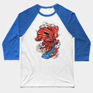 Blue and orange fish Baseball T-Shirt